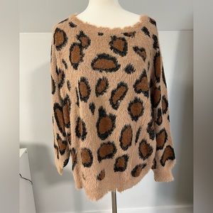 Umgee NWT Leopard Print Sweater XL